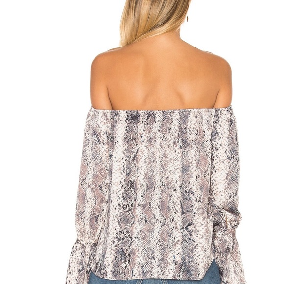 L’Academie The Off The Shoulder Blouse in Snake - Picture 4 of 10